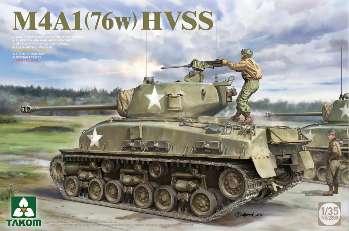 ***PREORDER NOT ON STOCK TAKOM 2205W SHERMAN BIG BOX 2 SHERMAN KITS PLUS 1/16 FIGURE