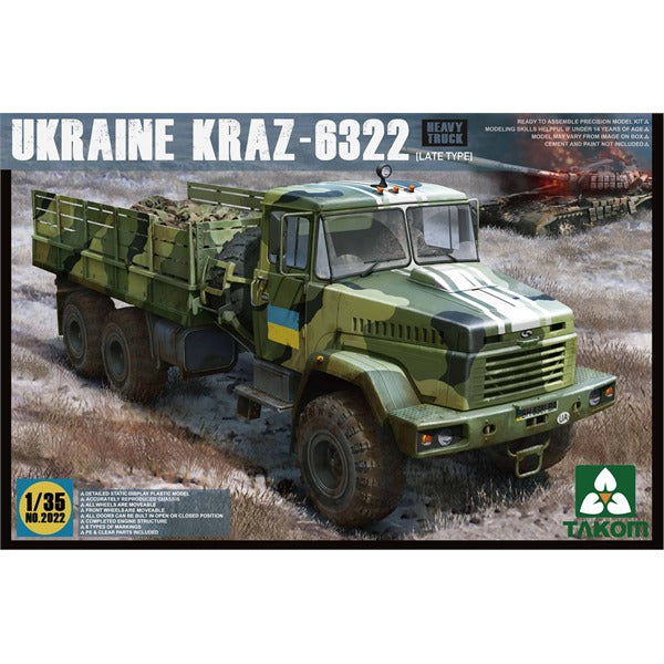 Takom 2022 1/35 Ukraine Kraz-6322 Late Heavy Truck