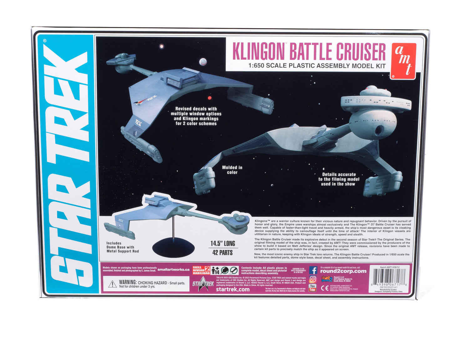 AMT 1428 1/650  Star Trek: The Original Series Klingon Battle Cruiser