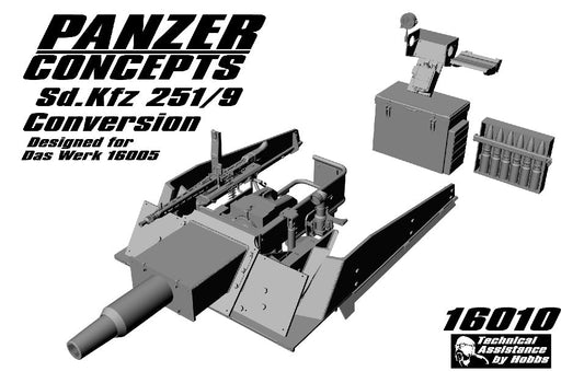 Panzer Concepts 16010 1/16th German Sd.Kfz. 251/9 Conversion Kit (for Das Werk 16005)