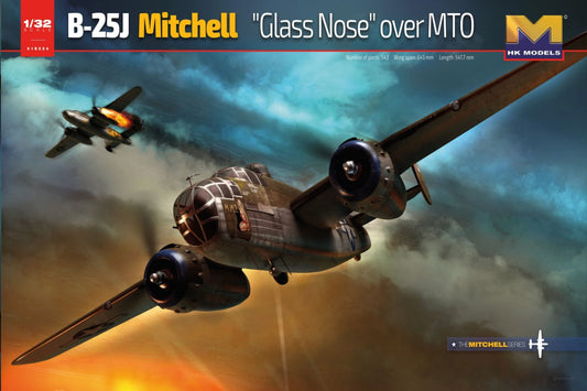 Hong Kong Model 01E24  1/32 B-25J Mitchell Glass Nose Over MTO